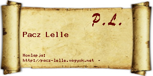Pacz Lelle névjegykártya